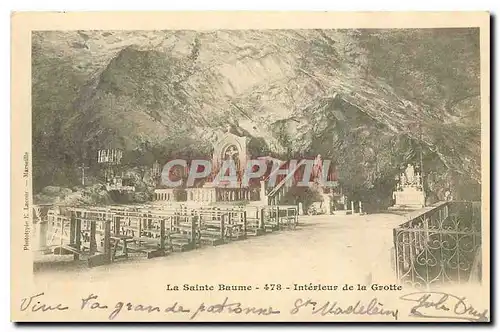 Cartes postales La La Sainte Baume Interieur de la Grotte