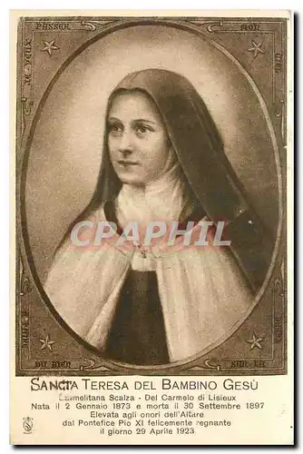 Cartes postales Teresa del Bambino Gesu