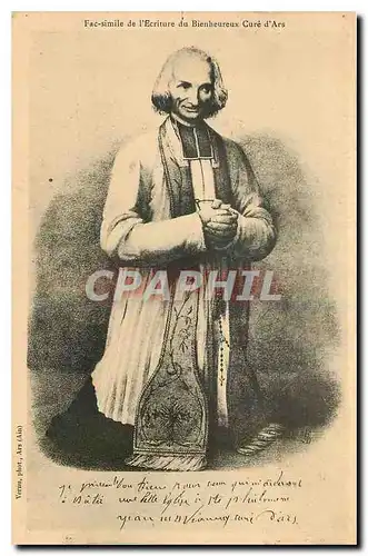 Cartes postales Fac simile de l'Ecriture du Bienheureux Cure d'Ars
