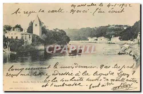 Cartes postales Lyon Ile Barbe Bords de la Saone