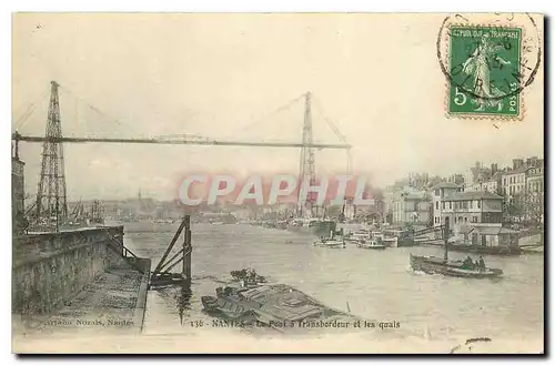 Cartes postales Nantes Le Pont a Tranbordeur et les quais