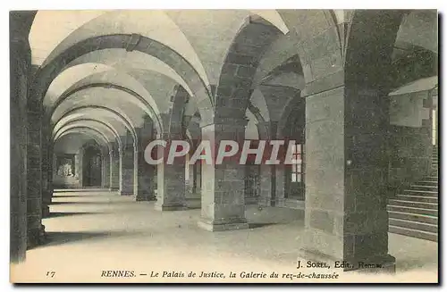 Ansichtskarte AK Rennes Le Palais de Justice la Galerie du rez de chaussee