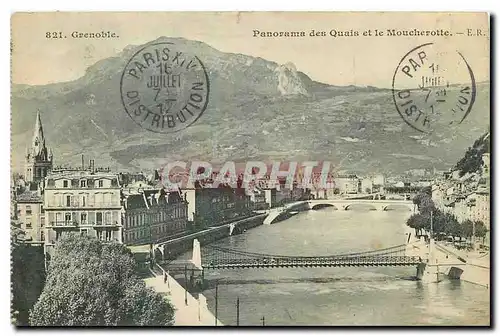 Cartes postales Grenoble Panorama des Quais et le Moucherotte