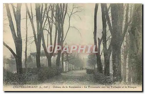 Ansichtskarte AK Chateaubriant Loire Inf Chateau de la Renaissance La Pormenade vers les Terrasses et le Kiosque