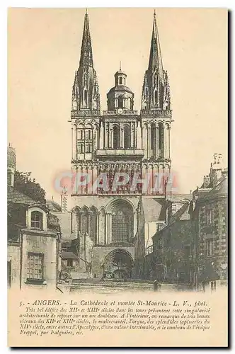 Cartes postales Angers La Cathedrale et montee St Maurice