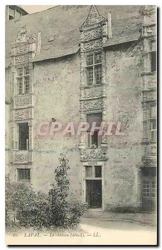 Cartes postales Laval Le Chateau detail
