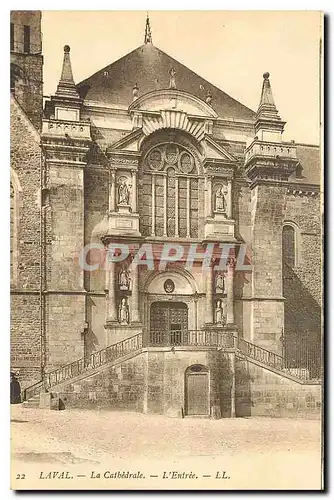 Cartes postales Laval La Cathedrale l'Entree