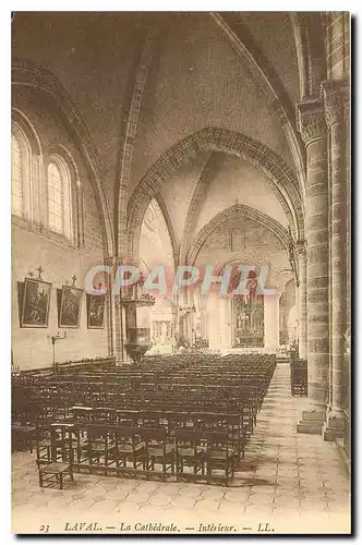 Cartes postales Laval La Cathedrale Interieur