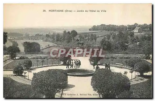 Cartes postales Mortagne Orne Jardin de l'Hotel de Ville