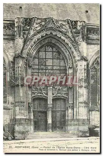 Cartes postales Mortagne Orne Portail de l'Eglise Notre Dame Cote Nord