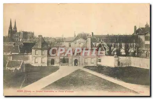 Cartes postales Sees Orne Grand Seminaire Porte d'entree