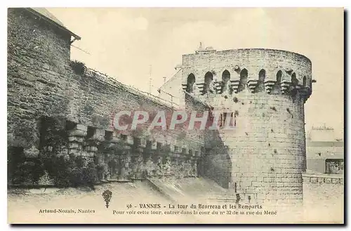 Cartes postales Vannes La tour du Bourreau et les Remparts