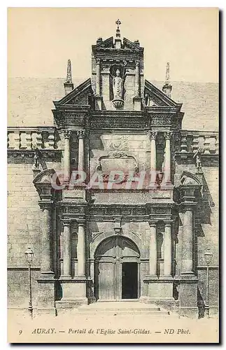 Ansichtskarte AK Auray Portail de l'Eglise Saint Gildas