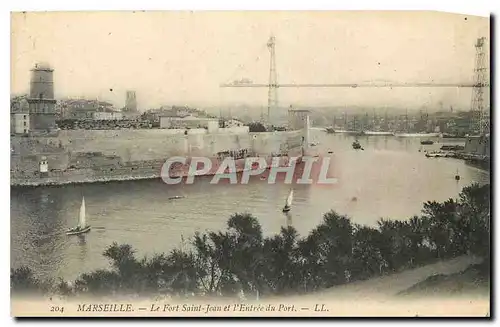 Ansichtskarte AK Marseille Le Fort Saint Jean et l'Entree du Port