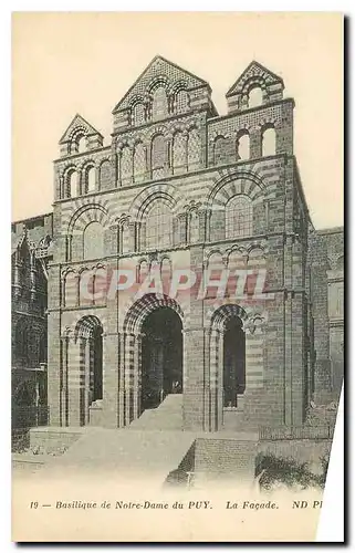 Cartes postales Basilique de Notre Dame du Puy La facade