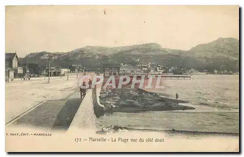 Cartes postales Marseille La Plage vue du cote droit