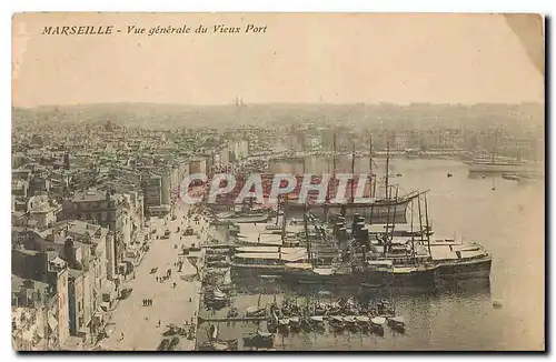 Ansichtskarte AK Marseille Vue generale du Vieux Port Bateaux