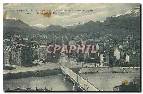 Ansichtskarte AK Grenoble Vue generale Pont de France et Cours St Andre