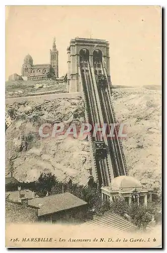 Cartes postales Marseille Les Ascenseurs de N D de la Garde