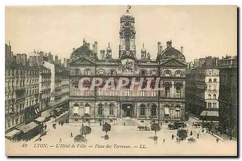 Cartes postales Lyon L'Hotel de Ville Place des Terreaux