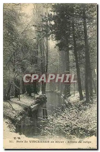 Ansichtskarte AK Bois de Vincennes en Hiver Effets de neige