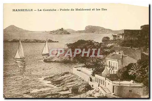 Ansichtskarte AK Marseille La Corniche Pointe de Maldorme et les Iles