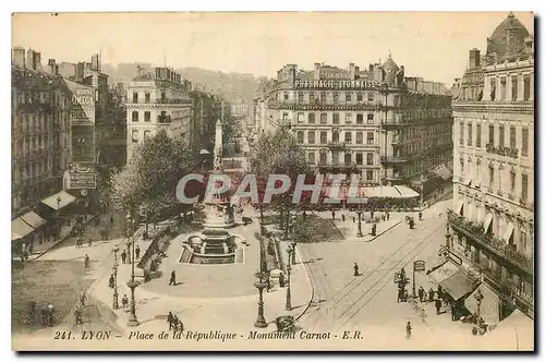 Cartes postales Lyon Place de la Republique Monument Carnot