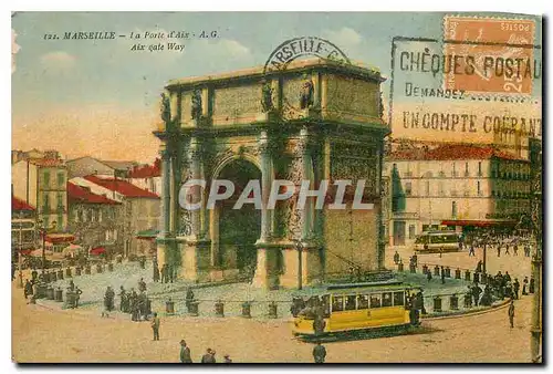 Ansichtskarte AK Marseille La Porte d'Aix Tramway