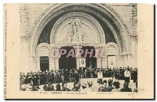 Cartes postales Lourdes Facade du Rosaire