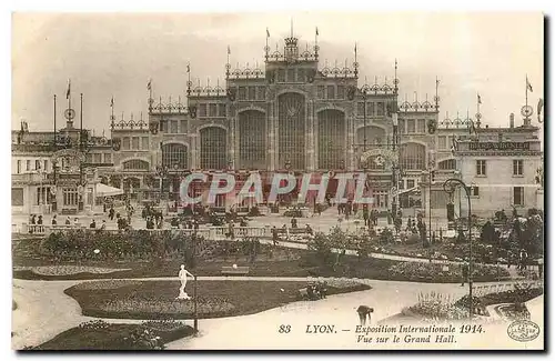 Cartes postales Lyon Exposition Internationale 1914 Vue sur le Grand Hall