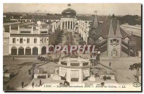 Cartes postales Lyon Exposition Internationale 1914 Avenue des Nations