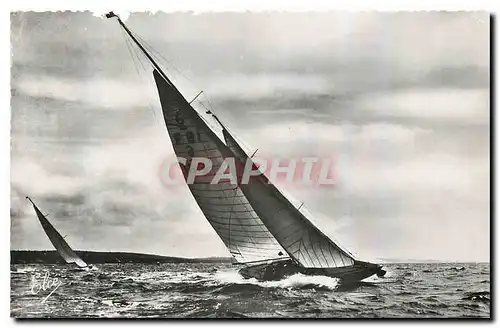 Cartes postales moderne Bassin d'Arcachon En Regates par Grosse Mer Bateau