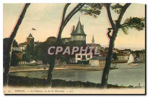 Cartes postales Pornic Le Chateau vu de la Malouine