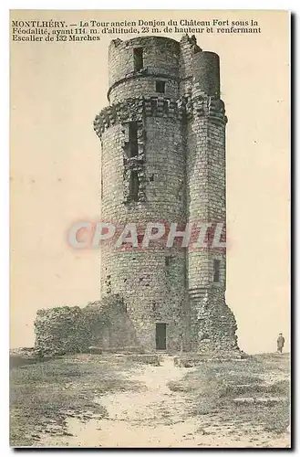 Ansichtskarte AK Montlhery La Tour ancien Donjon du Chateau Fort sous la Feodalite