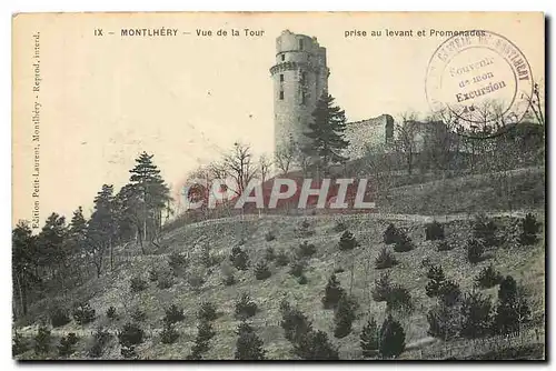 Cartes postales Montlhery Vue de la Tour prise au levant et Promenades