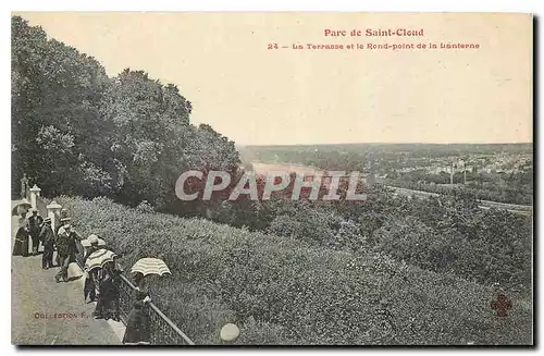 Cartes postales Parc de Saint Cloud La Terrasse et le Rond point de la Lonterne