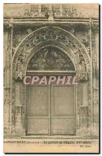Cartes postales Longjumeau S et O Le portail de l'Eglise