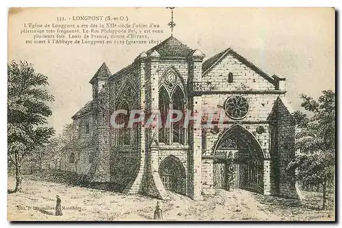 Ansichtskarte AK Longpont S et O l'Eglise de Longpont