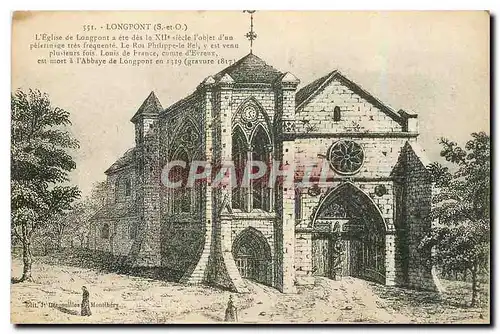 Cartes postales Longpont S et O l'Eglise de Longpont
