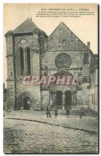 Ansichtskarte AK Longpont S et O l'Eglise La Facade occidentale appartient au plus pur style gothique