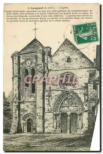 Ansichtskarte AK Longpont S et O l'Eglise Facade occidentale