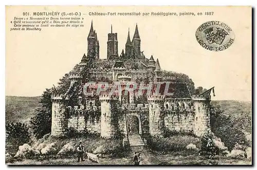 Ansichtskarte AK Montlhery S et O Chateau Fort reconstitue par Roddiggiero