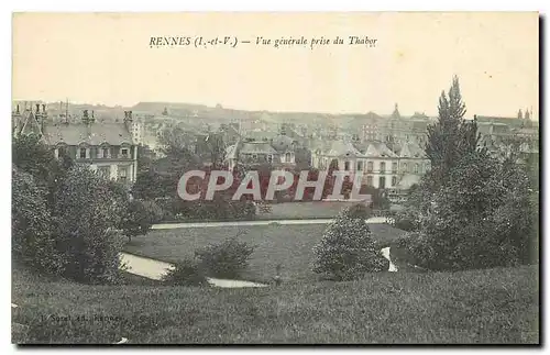 Cartes postales Rennes I et V Vue generale prise du  Thabor