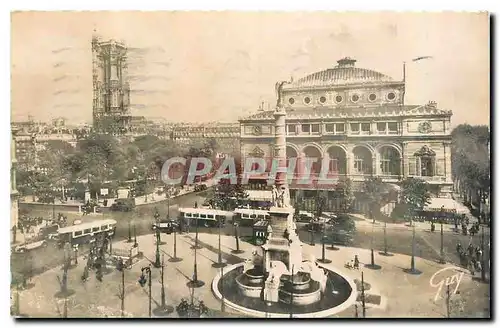 Cartes postales Paris et ses Merveilles La place du Chatelet et la tour Saint Jacques