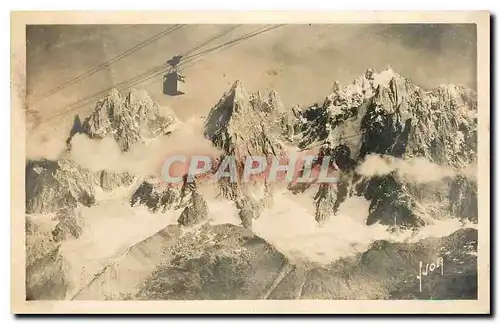 Ansichtskarte AK Chamonix Haute Savoie Teleferique du Brevent Les Grands Charmoz Le Grepont Blatiere et l'Aiguill