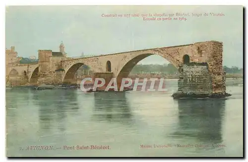 Cartes postales Avignon pont Saint Benezet