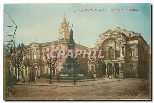 Ansichtskarte AK Avignon Le Theatre et la Mairie