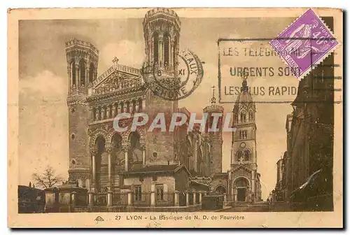 Cartes postales Lyon La Basilique de N D de Fourviere