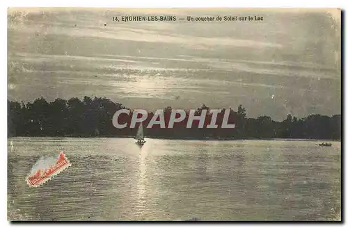 Cartes postales Enghien les Bains Un coucher de Soleil sur le Lac