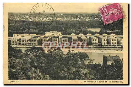 Cartes postales Lyon le palais de la foire et les brotteaux